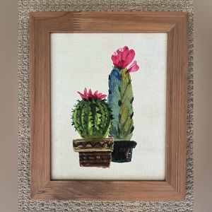 Cactus wall art 🌵 10” x 12”